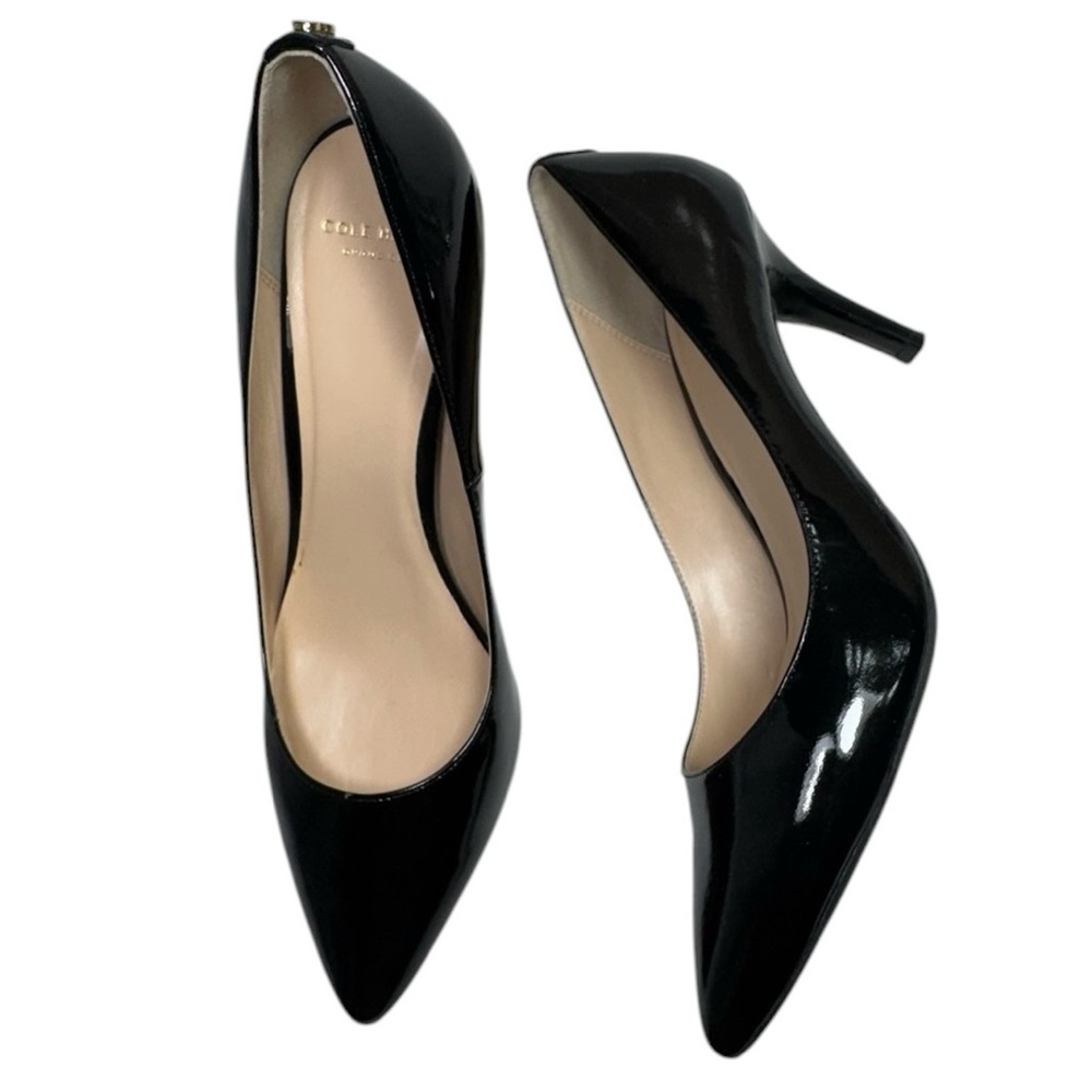 Cole Haan Black Patent Leather Pointed Toe Prieta Pump II Size 8.5